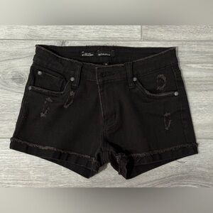NWOT Black Distressed Jean Shorts